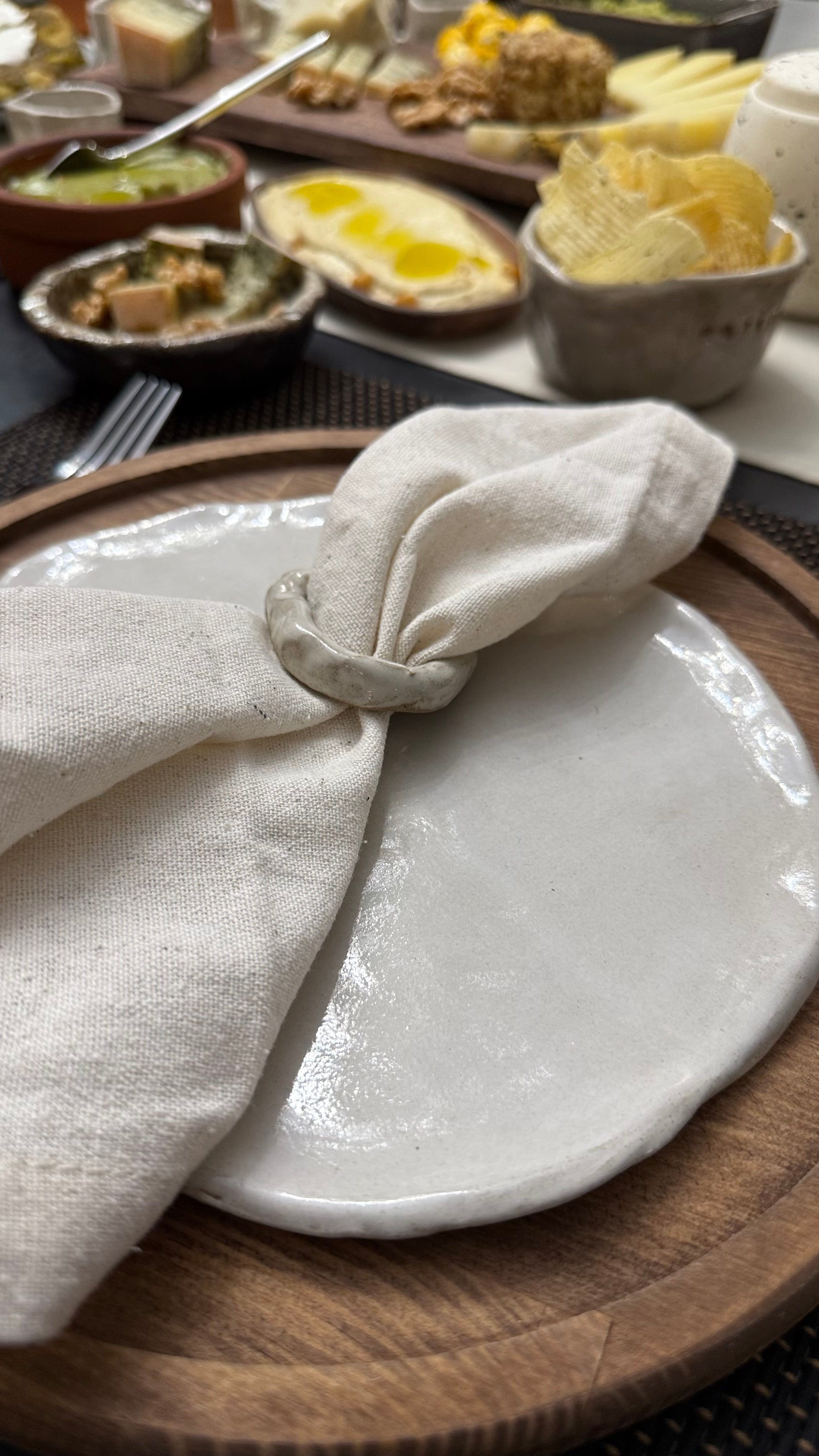 Rond de serviette en grès